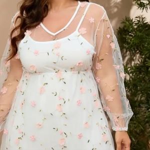 Delicate floral tulle dress